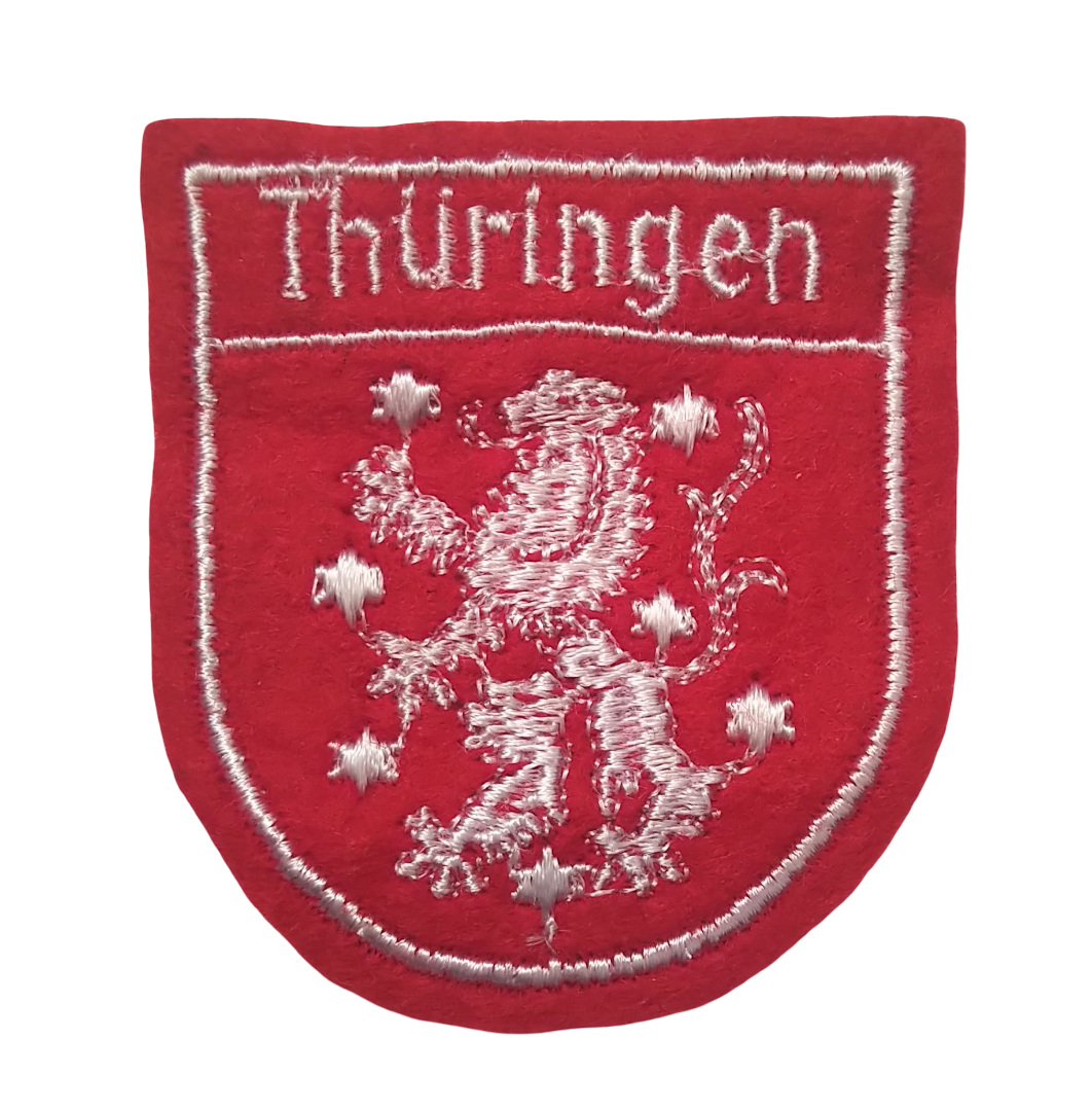 DDR Aufnäher Thüringen rot Wappen patch DDR Aufnäher Thüringen rot Wappen patch
