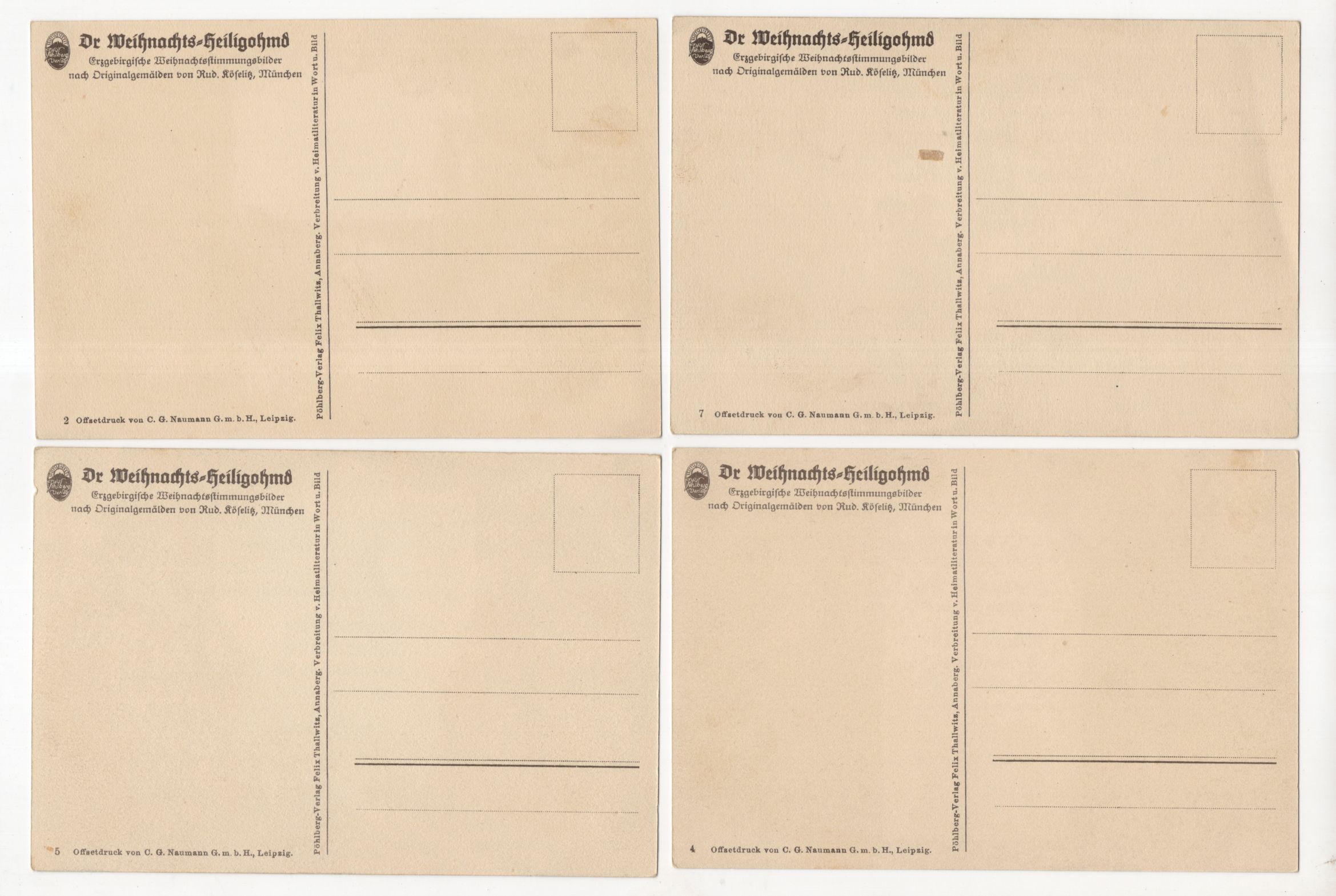 Künstler Ansichtskarten Köselitz Dr Weihnachts Heiligohmd 5 Stück Weihnachten Künstler Ansichtskarten Köselitz Dr Weihnachts Heiligohmd 5 Stück Weihnachten