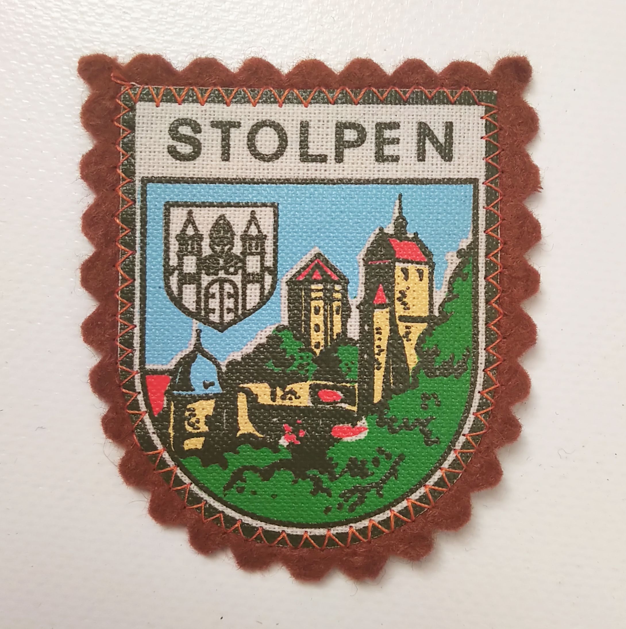 DDR Aufnäher Stolpen Burg Wappen Sachsen patch DDR Aufnäher Stolpen Burg Wappen Sachsen patch