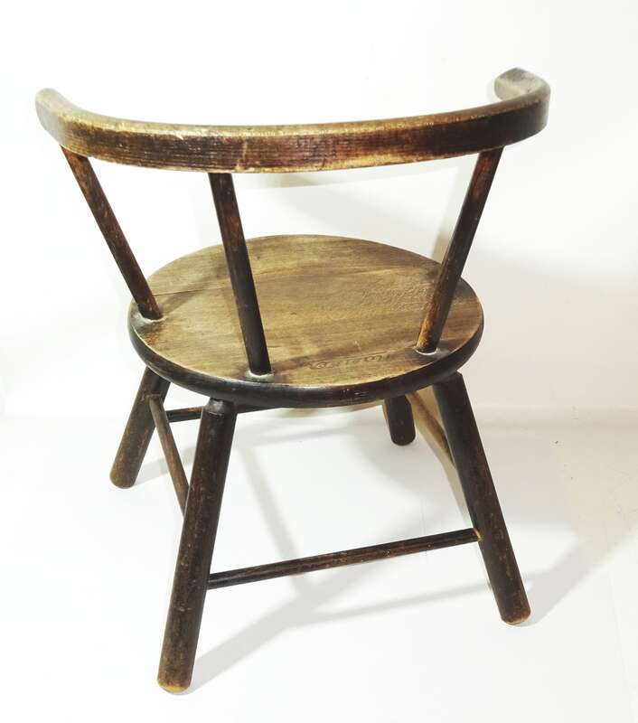 Alter Naether Kinderstuhl Puppenstuhl 38x44x30 cm true Vintage Holzstuhl chair !
