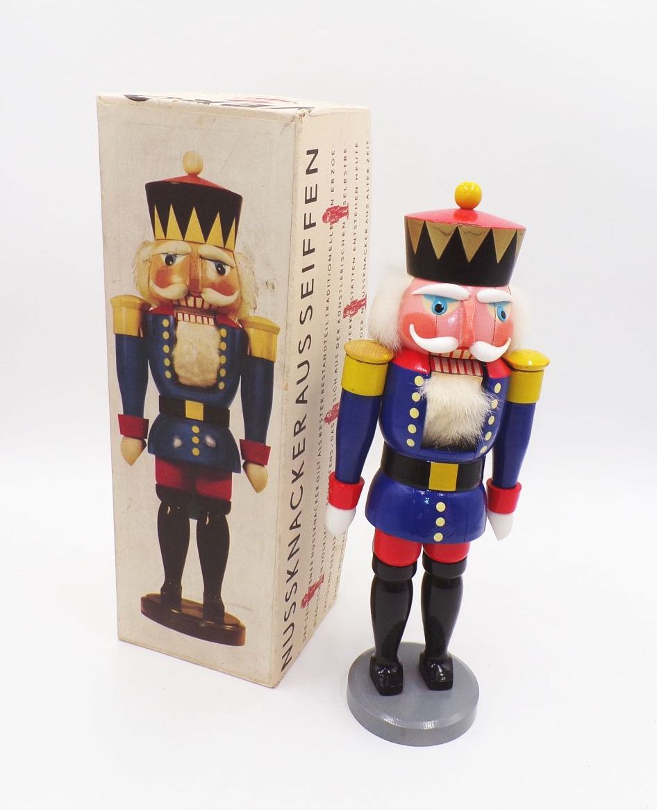 Alter Vero Nussknacker Weihnachtsschmuck mit Originalkarton DDR