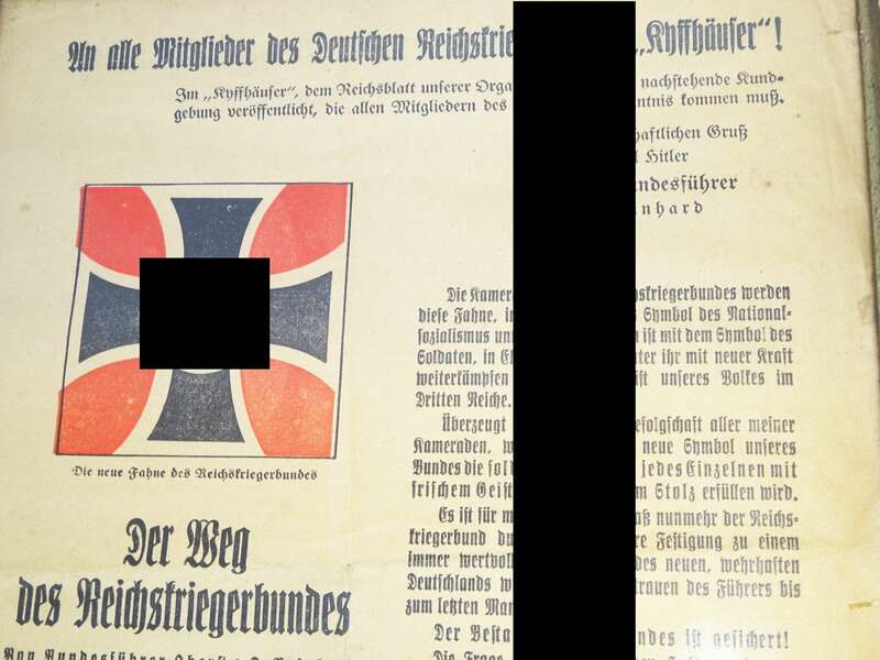 Druck Der Weg zum Reichskriegerbund Kyffhäuser 2 Wk WW2 Dekorativ Patriotika Bilderrahmen