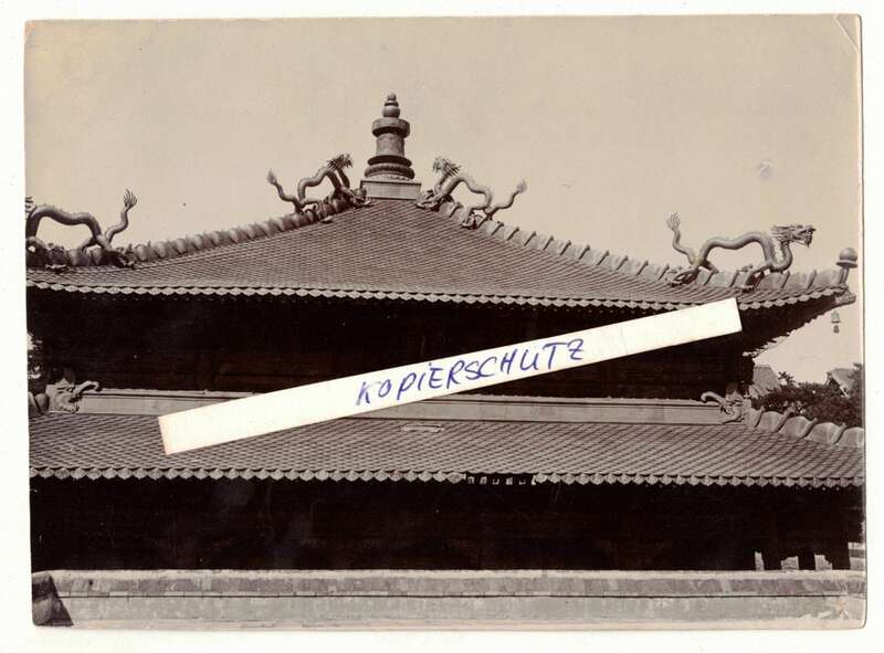Foto Kaiserpalast Dach Drachen Peking 1910 Beijing China 