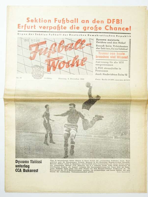 Fußball Woche Nr 49 Fuwo 1953 Dynamo Zwickau 