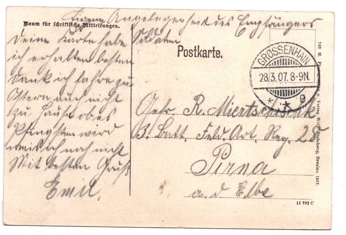 Ak Husar reitet Hasen Zwerge mit Osterei Künstler Postkarte 1907
