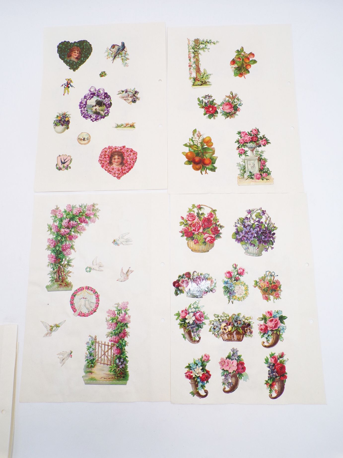 Konvolut alte Oblaten Stammbuchbilder scraps Konvolut alte Oblaten Stammbuchbilder scraps