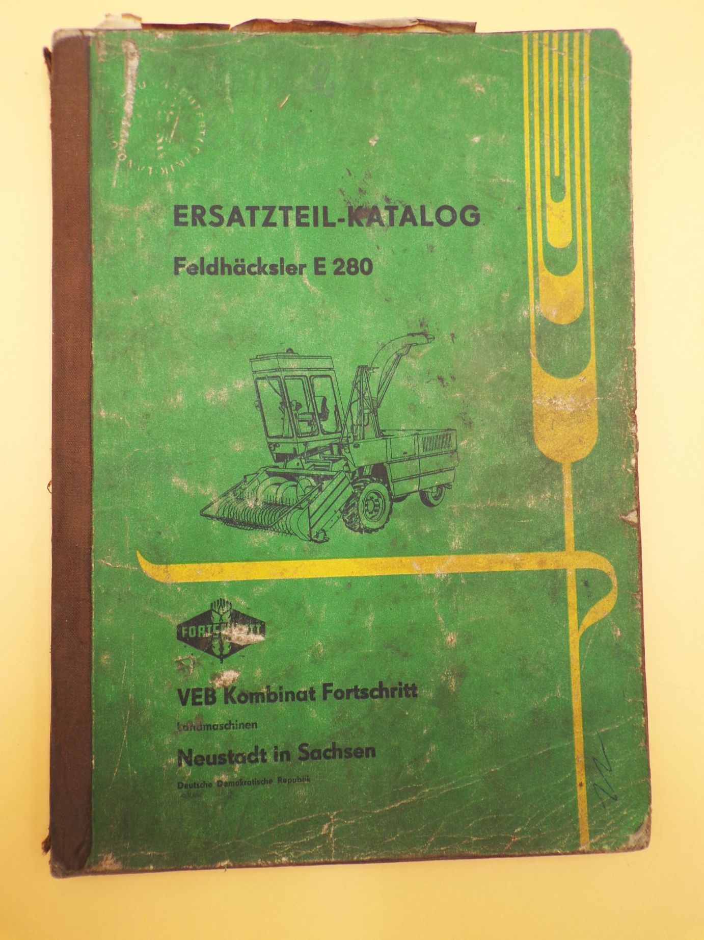 Ersatzteil Katalog Feldhäcksler E280 Fortschritt Neustadt 1972 Original DDR