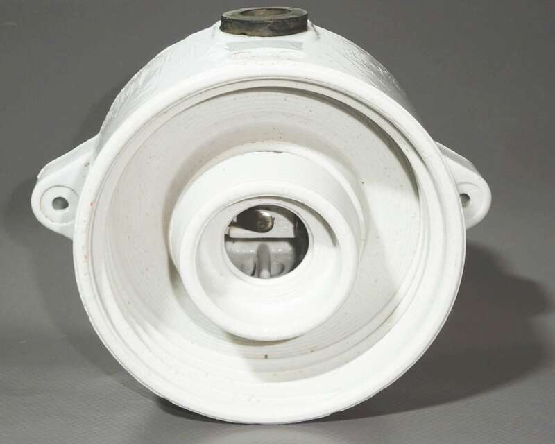 Glaslampe alte Kellerlampe Industriedesign E27 Lampe Glas Porzellan 