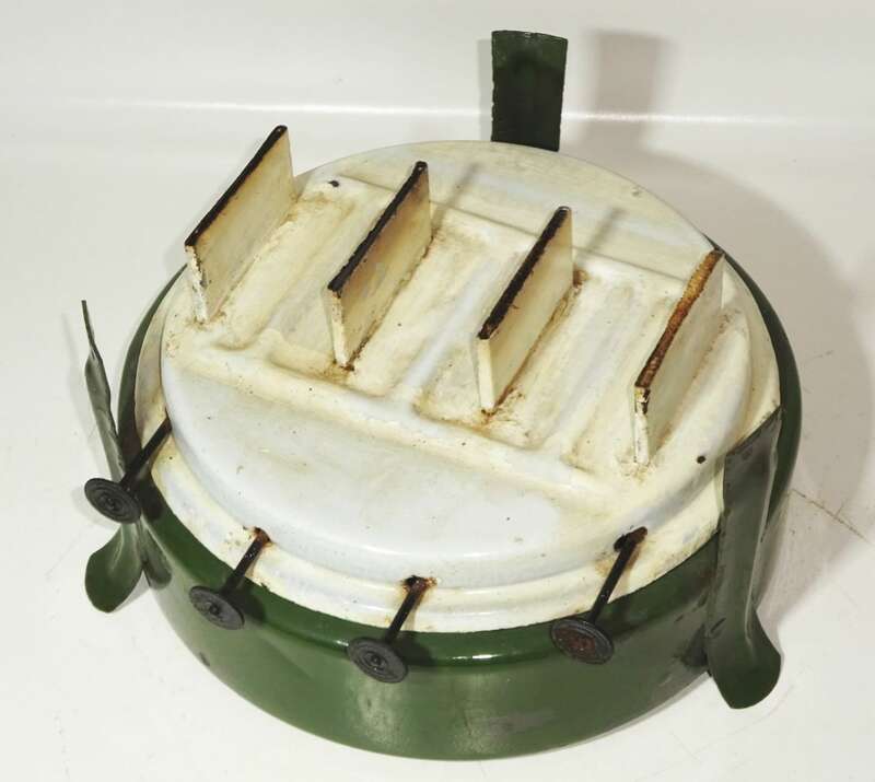 Beccon Doetinchem Kocher Emaille Grün Camping Petroleum Vintage Deko 