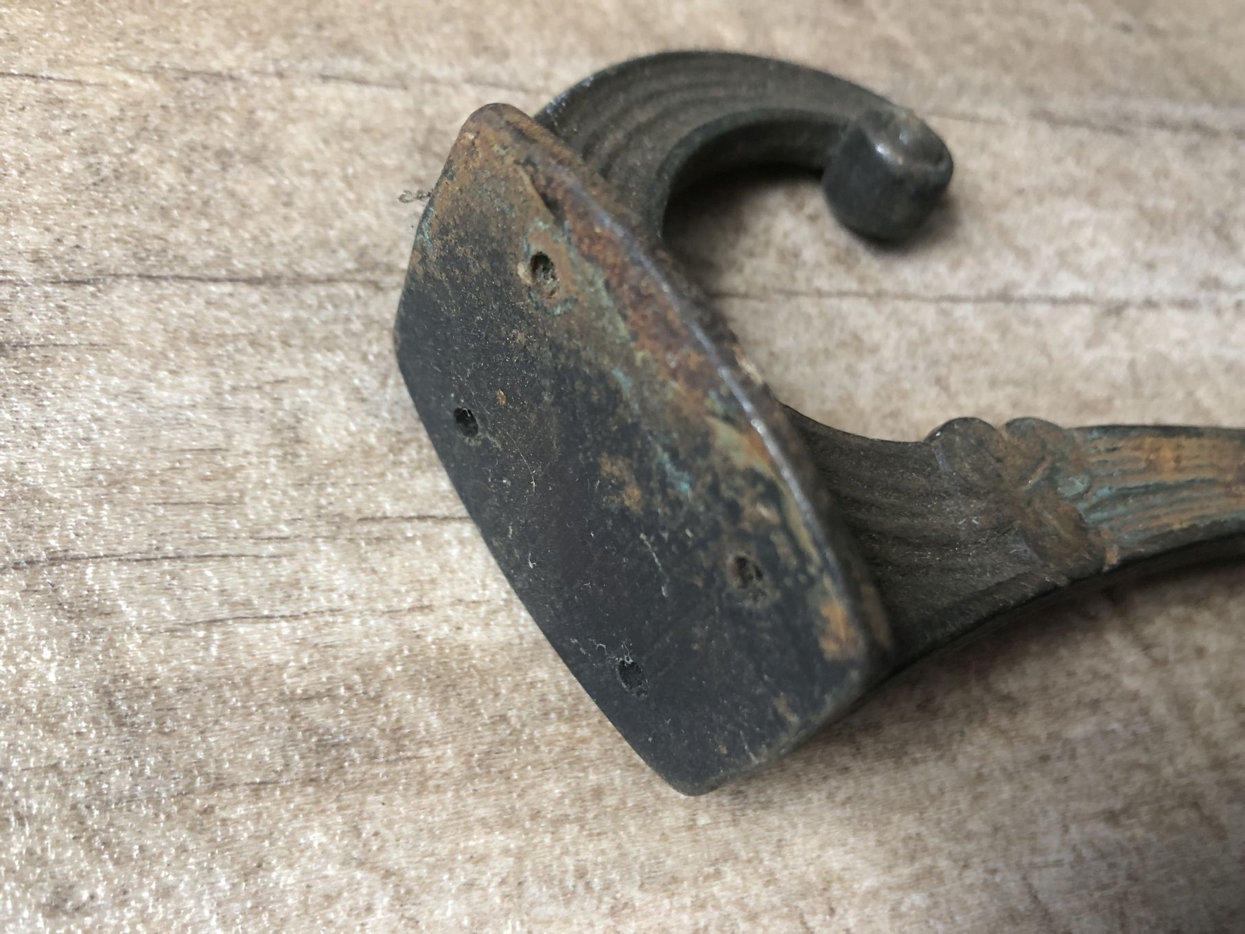 Wandhaken Deko Antik Messing Kleiderhaken alt 17,5 cm