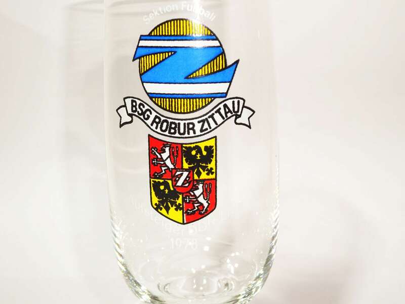 Altes Bierglas Zittau BSG Robur 1978 Aufsteiger DDR Liga Fussball