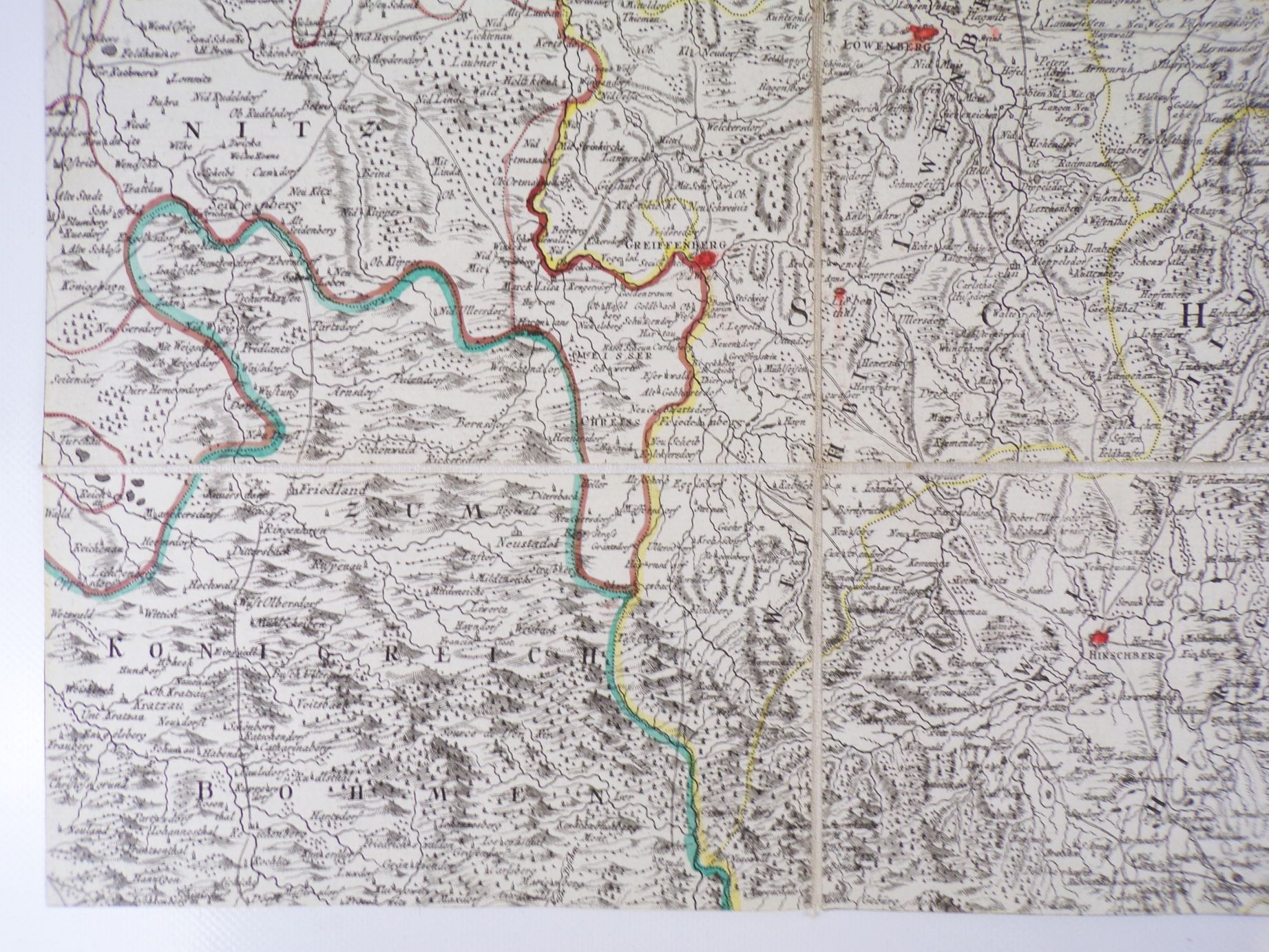 Le Royaume De Boheme 7 Kupferstich Landkarten um 1760 Böhmen