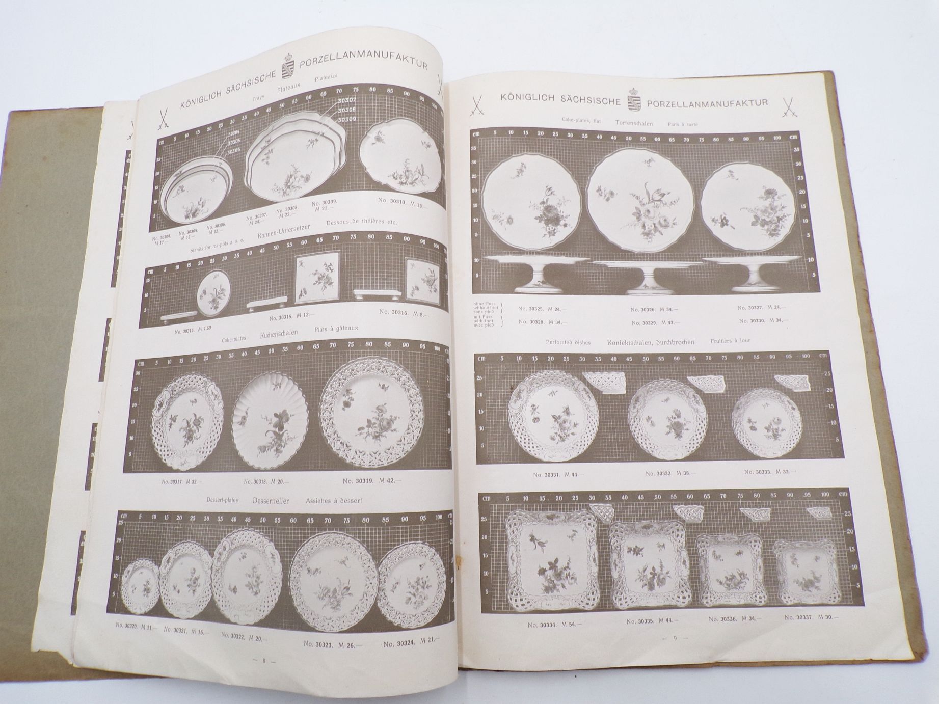 Mustermappe königliche Porzellanmanufaktur Meissen um 1910 Mustermappe königliche Porzellanmanufaktur Meissen um 1910