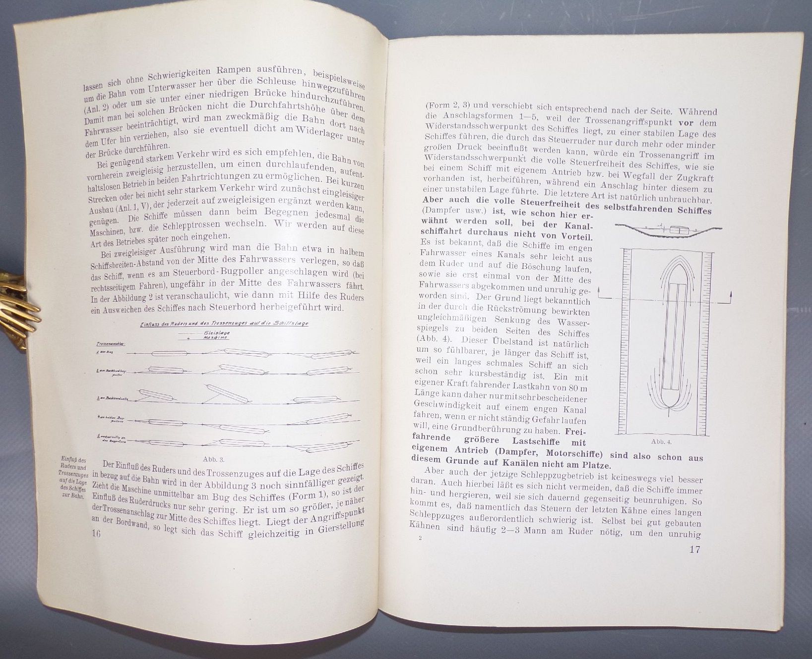 Die Treidel Schwebebahn Das Schleppmittel der Zukunft auf Binnenwasserstraßen 1927