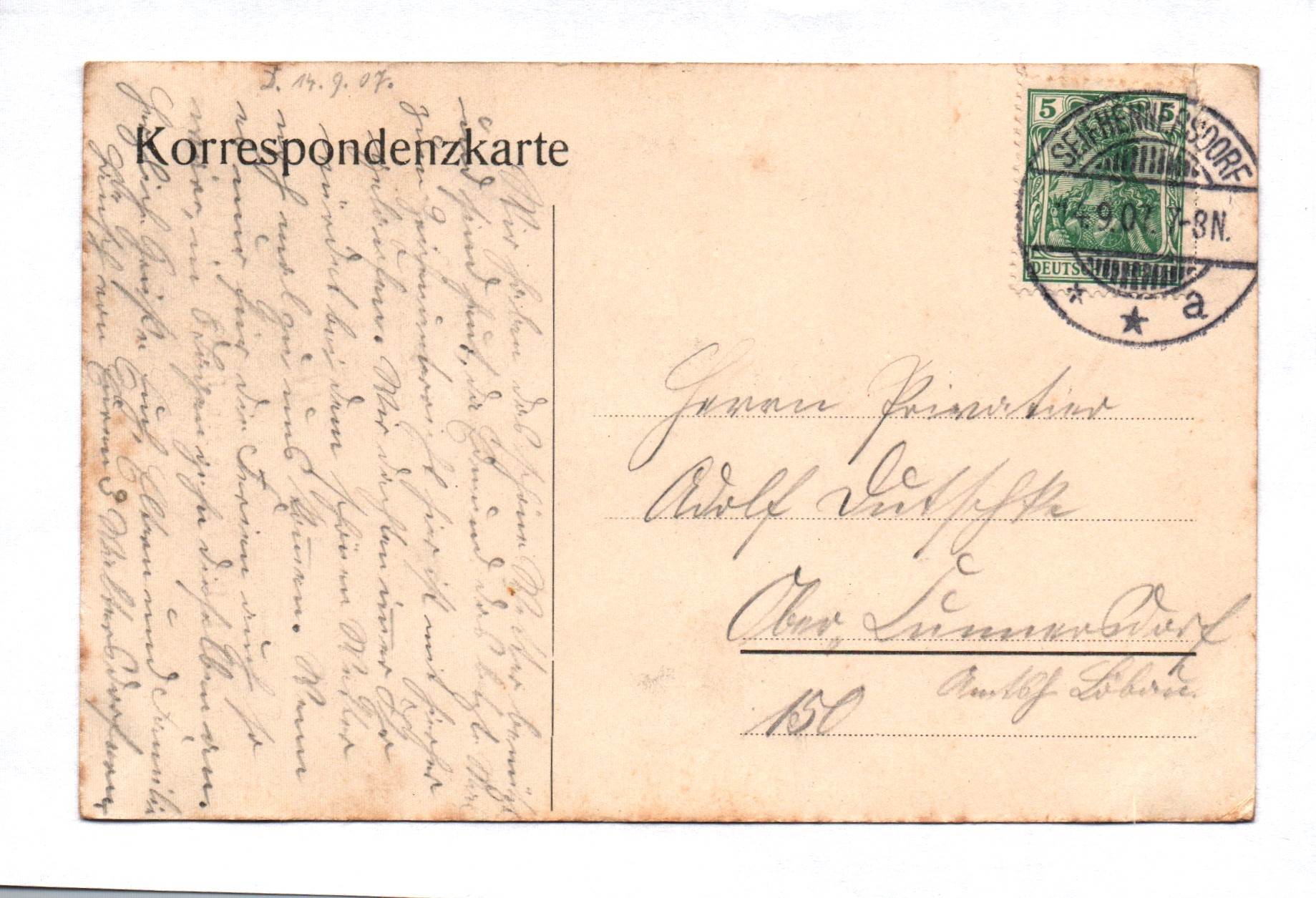 Ak Warnsdorf i. B. Aufgang zum Restaurant Burgbergwarte Korrespondenzkarte 1907