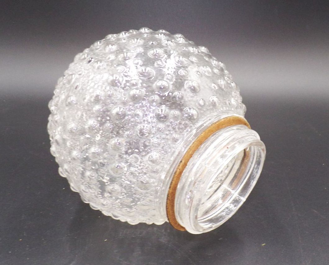 Lampenglas Bubble Pressglas Transparent Ersatzglas DDR Lampenschirm 