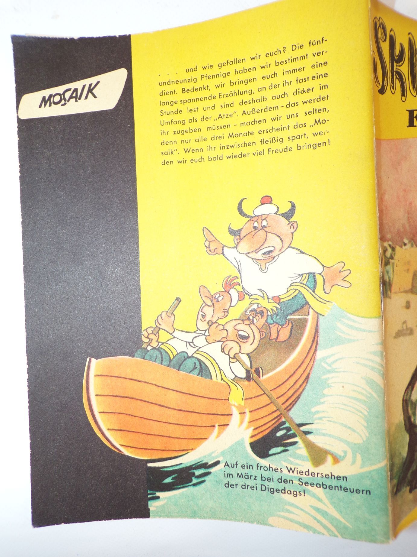 Romanheft Das neue Abenteuer 79 DDR mit Mosaik Ankündigung Digedags 