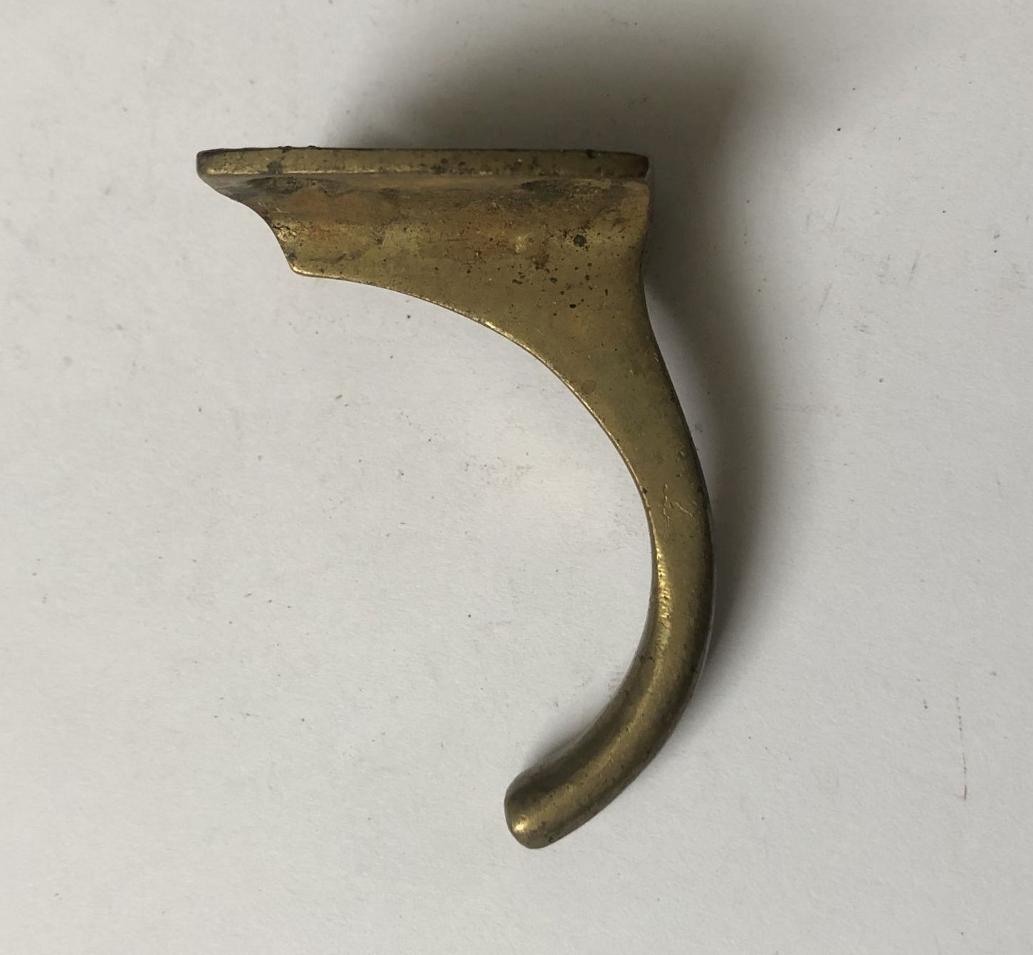 Kleiderhaken alt antik klein Messing 5,5 cm Wandhaken