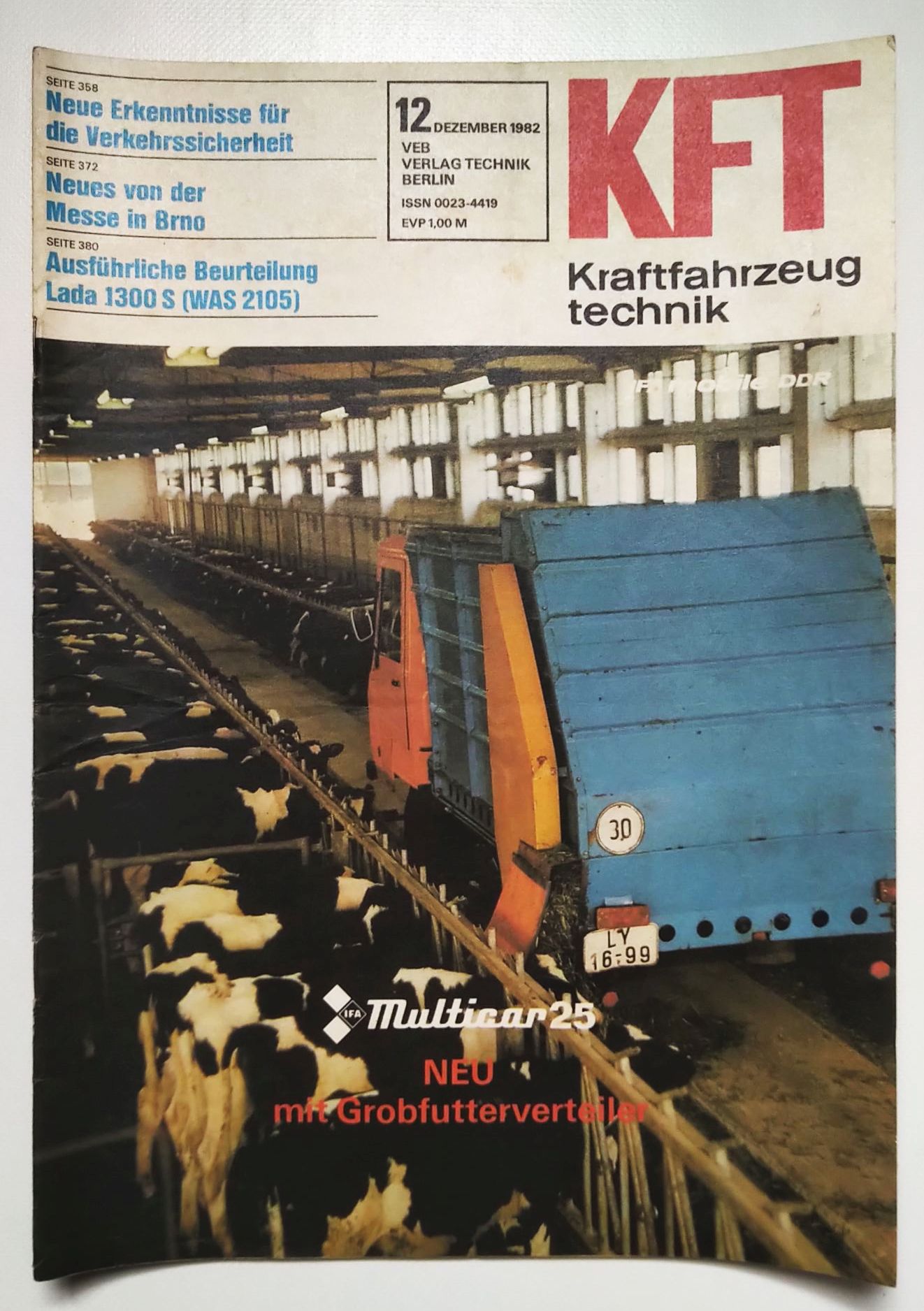 DDR Zeitschrift KFT Nr 12 LADA 1300S WAS 2105 Kraftfahrzeugtechnik 1982 DDR Zeitschrift KFT Nr 12 LADA 1300S WAS 2105 Kraftfahrzeugtechnik 1982