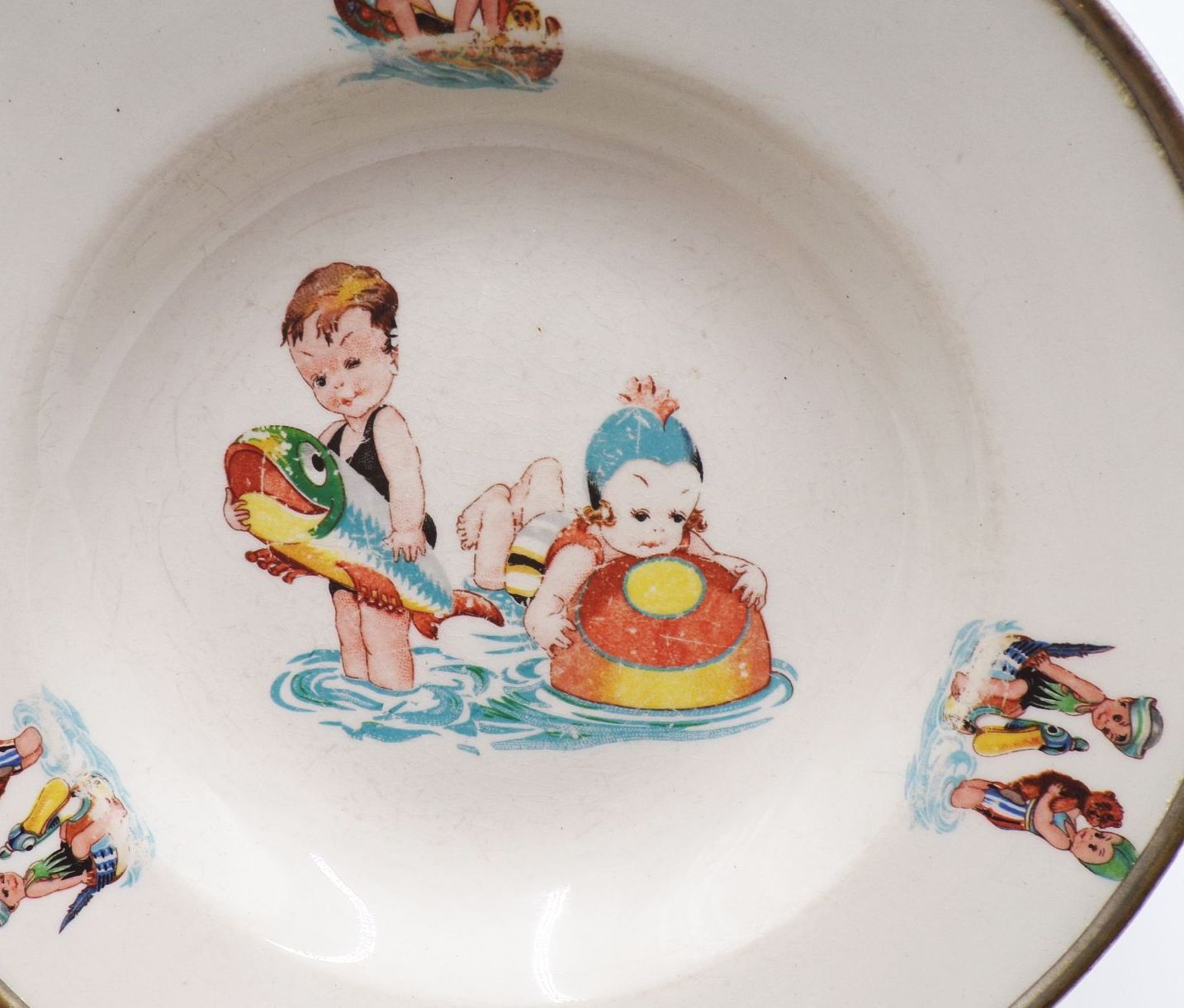Alter Kinderteller Warmhalte Funktion Kindermotiv Antik Deko