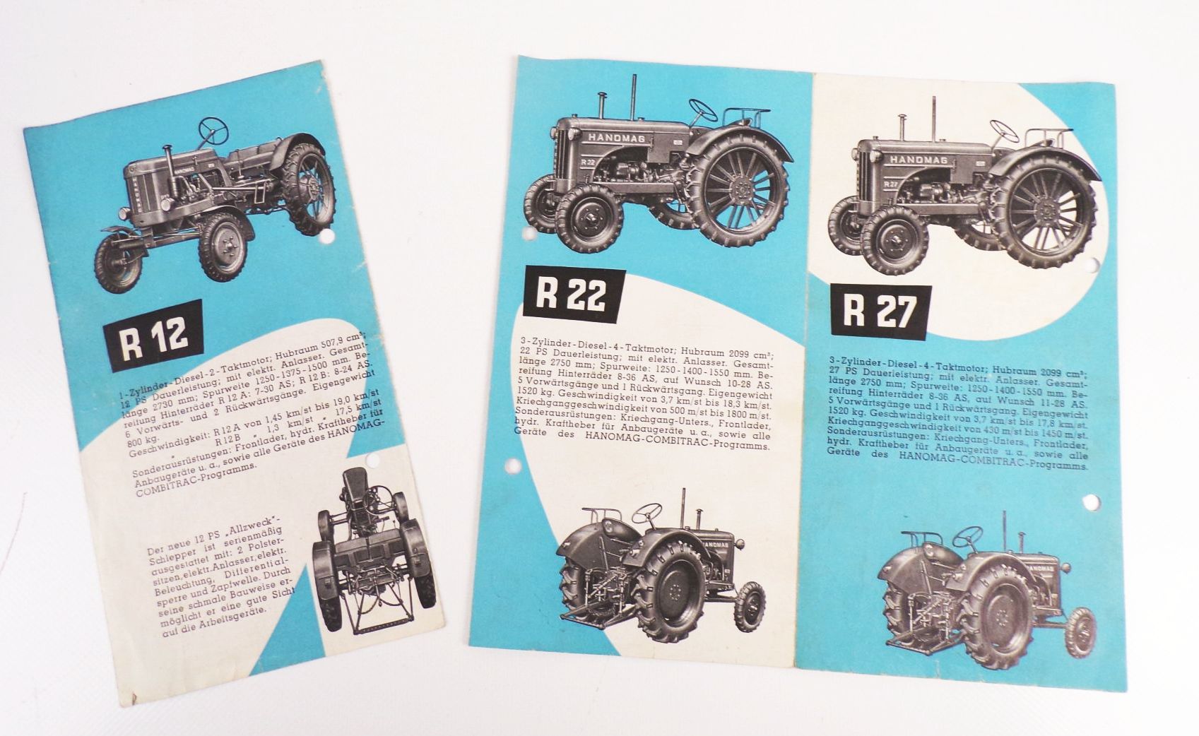 Altes Prospekt Hanomag Combitrac Traktor Schlepper
