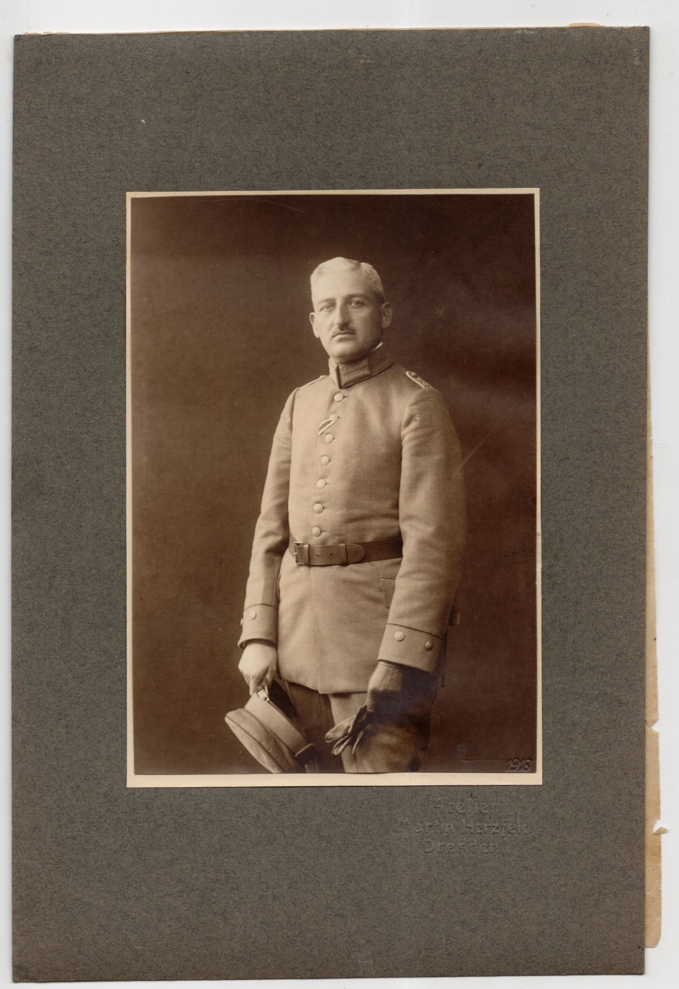Foto Leutnant Sächsische Armee Fernsprech Abteilung 103 Dresden 1 Wk