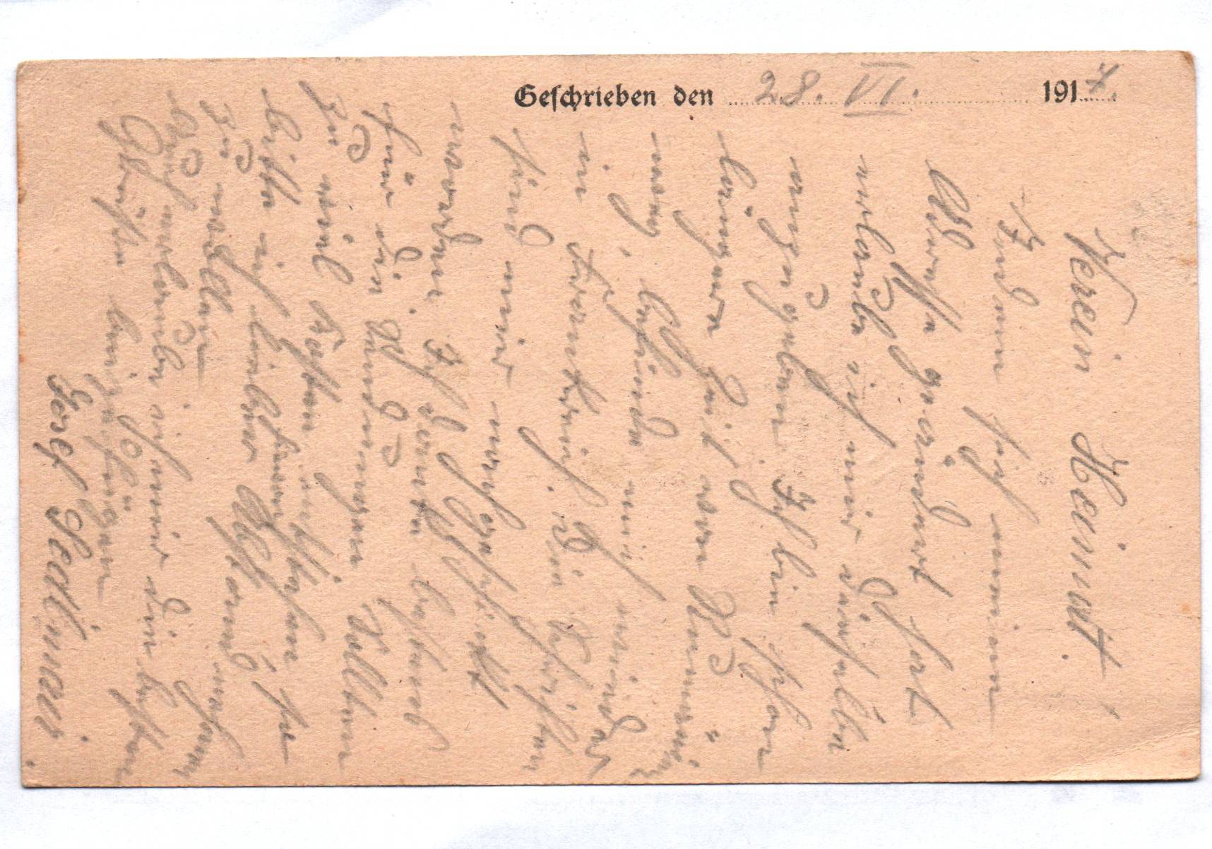 Feldpostkarte 11 Batterie Kolonne 3 Bataillon 1 bayerische FAR 1917 Stempel Feldpostkarte 11 Batterie Kolonne 3 Bataillon 1 bayerische FAR 1917 Stempel