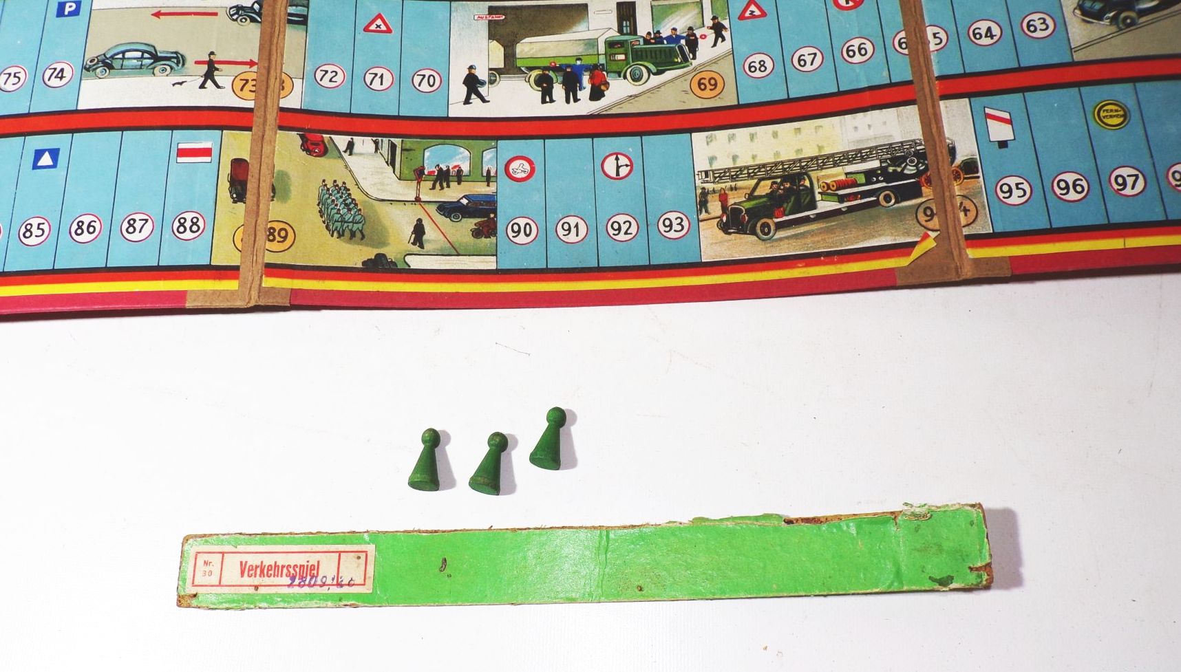 Halt die Strasse gesperrt FSN das neuzeitliche Verkehrsspiel 1930er 