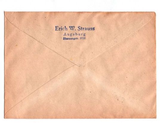 Brief 1948 Friedberg bei Augsburg MF 