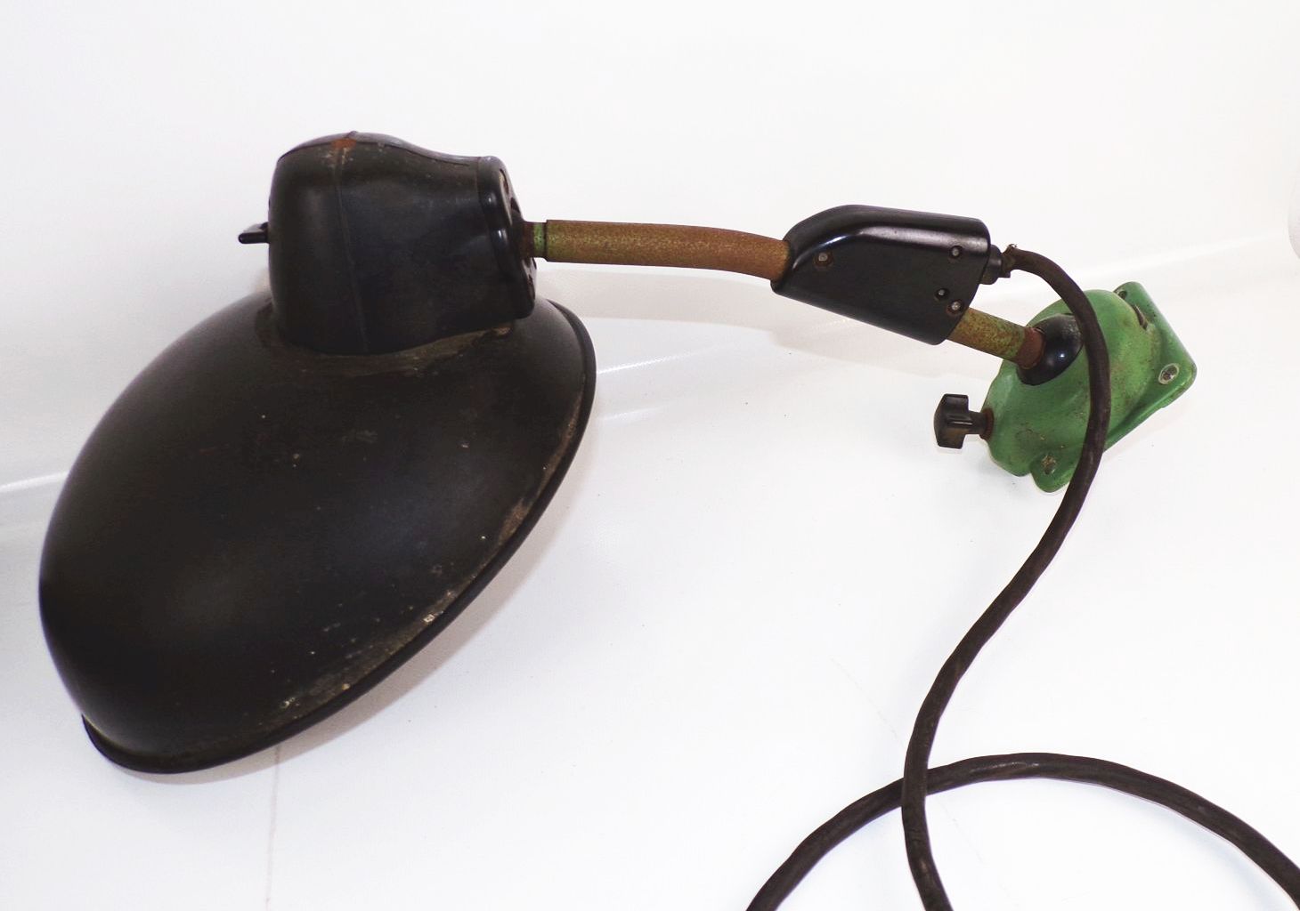 Alte Schreibtischlampe LBL Bakelit Lampe E27 Leuchte Werkstattlampe