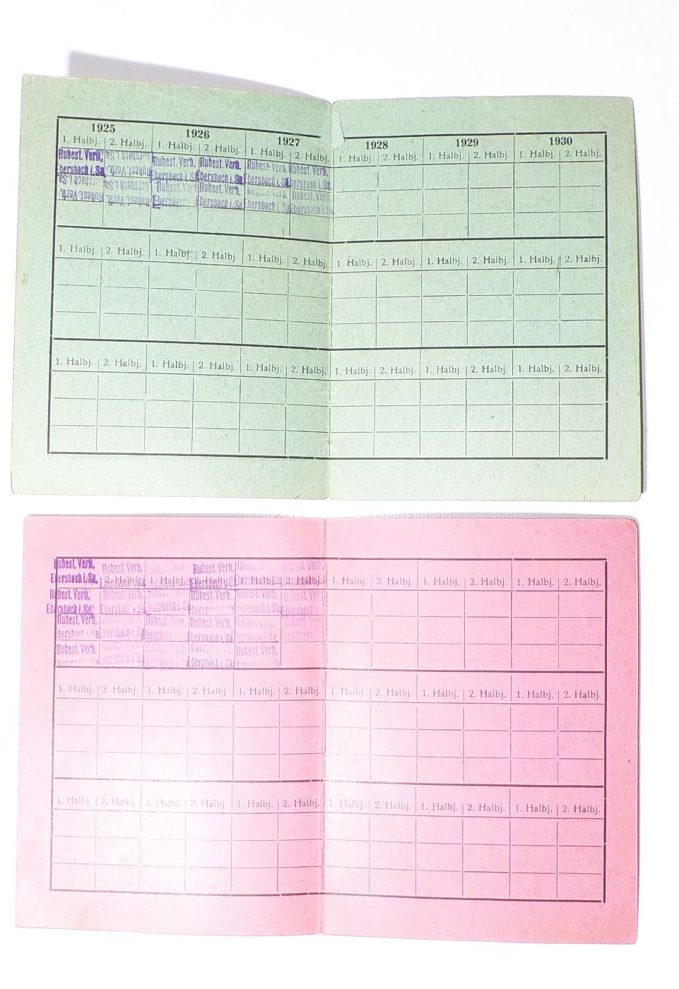 Mitgliedskarte Verein der Ruheständler Ebersbach Sachsen 1927 