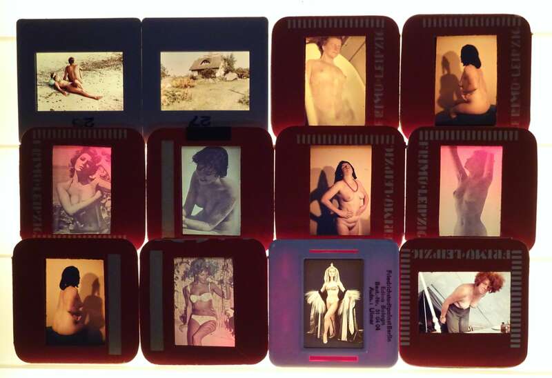 Akt Dia 85 Stück Farbdias nackte Frauen Erotik Nude Naked DDR Glasdia