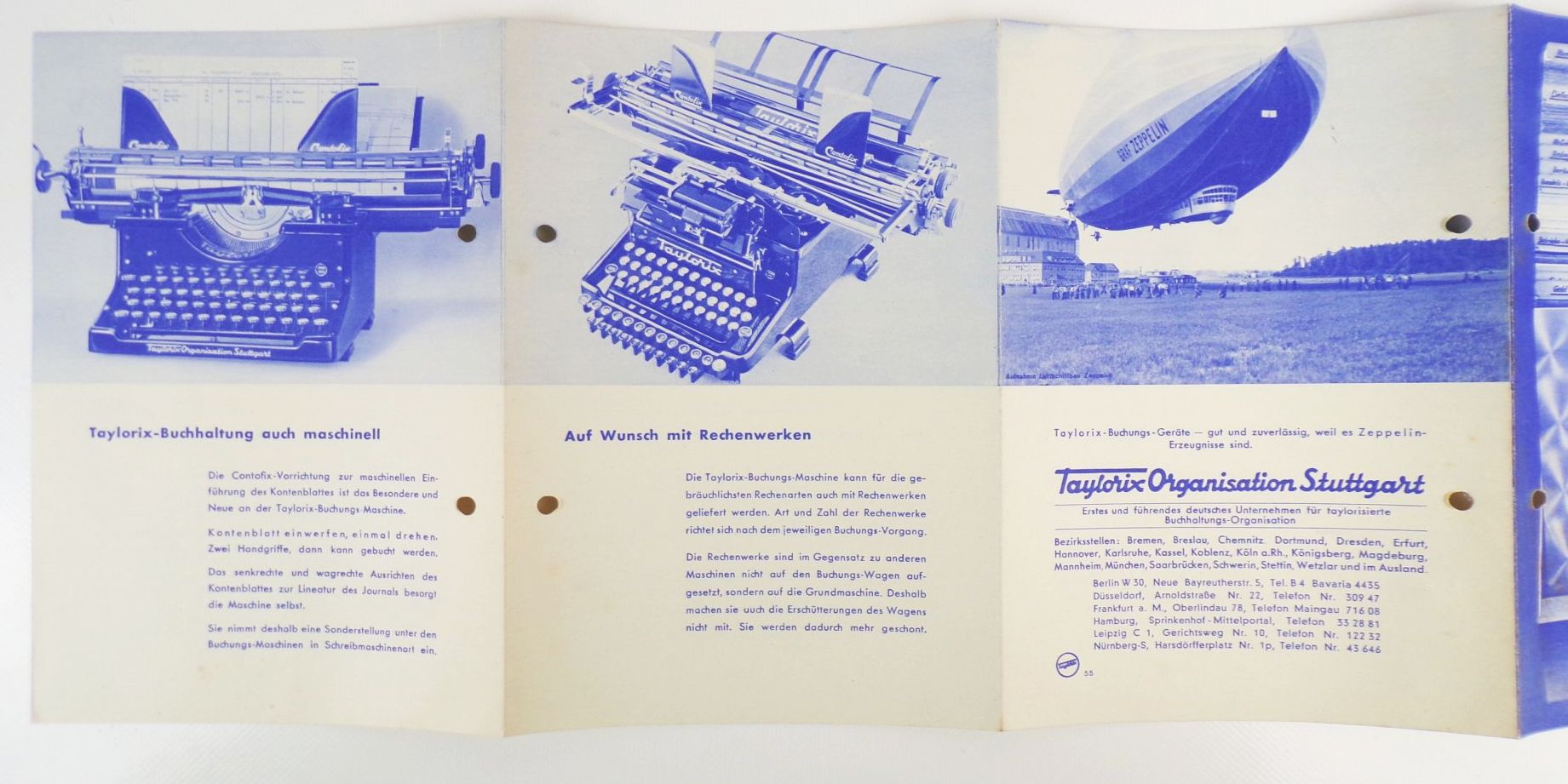 Prospekt Taylorix Organisation Stuttgart Bürobedarf Buchungsgeräte 1930er Prospekt Taylorix Organisation Stuttgart Bürobedarf Buchungsgeräte 1930er