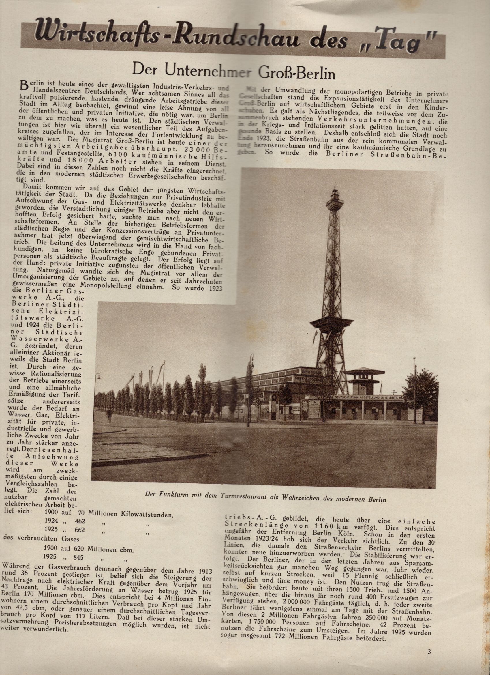 Wirtschafts Rundschau Berlin 1926 Industrie Fabriken Unternehmen