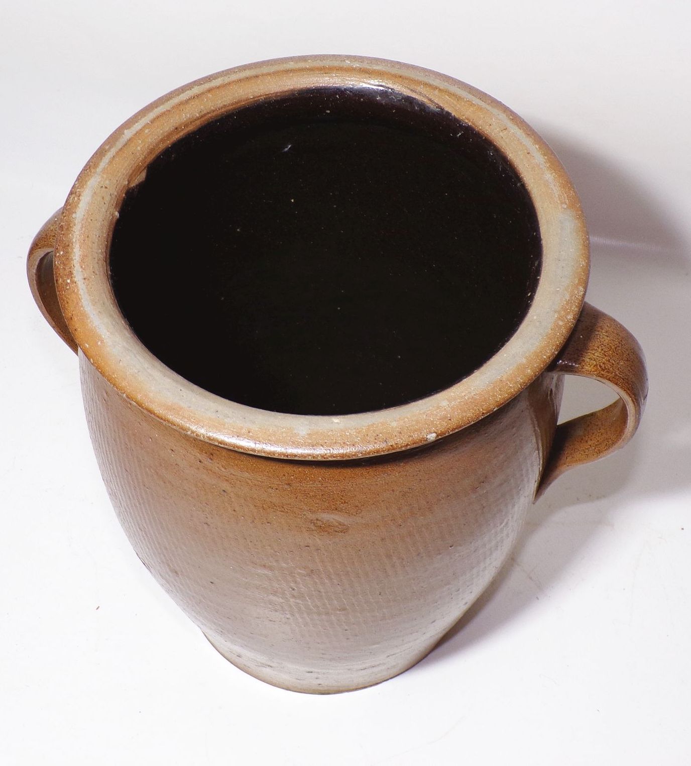 Alter Steingut Einlegetopf Keramik Topf Behälter Pflanzgefäß Gartendeko Steinzeug