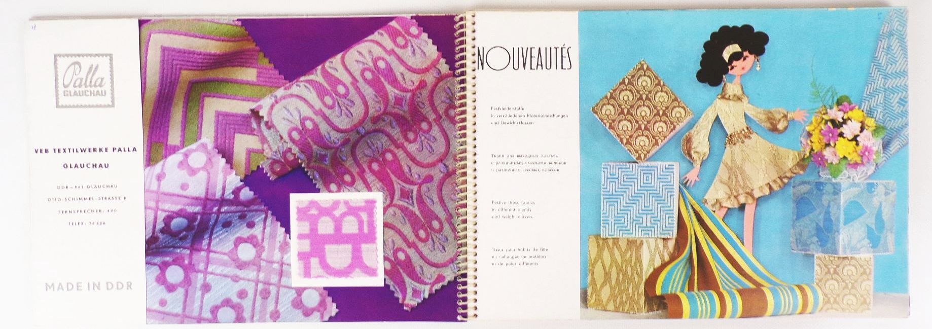 VVB Wolle und Seide Textil Service 1973 1974 DDR Reklame Mode VVB Wolle und Seide Textil Service 1973 1974 DDR Reklame Mode