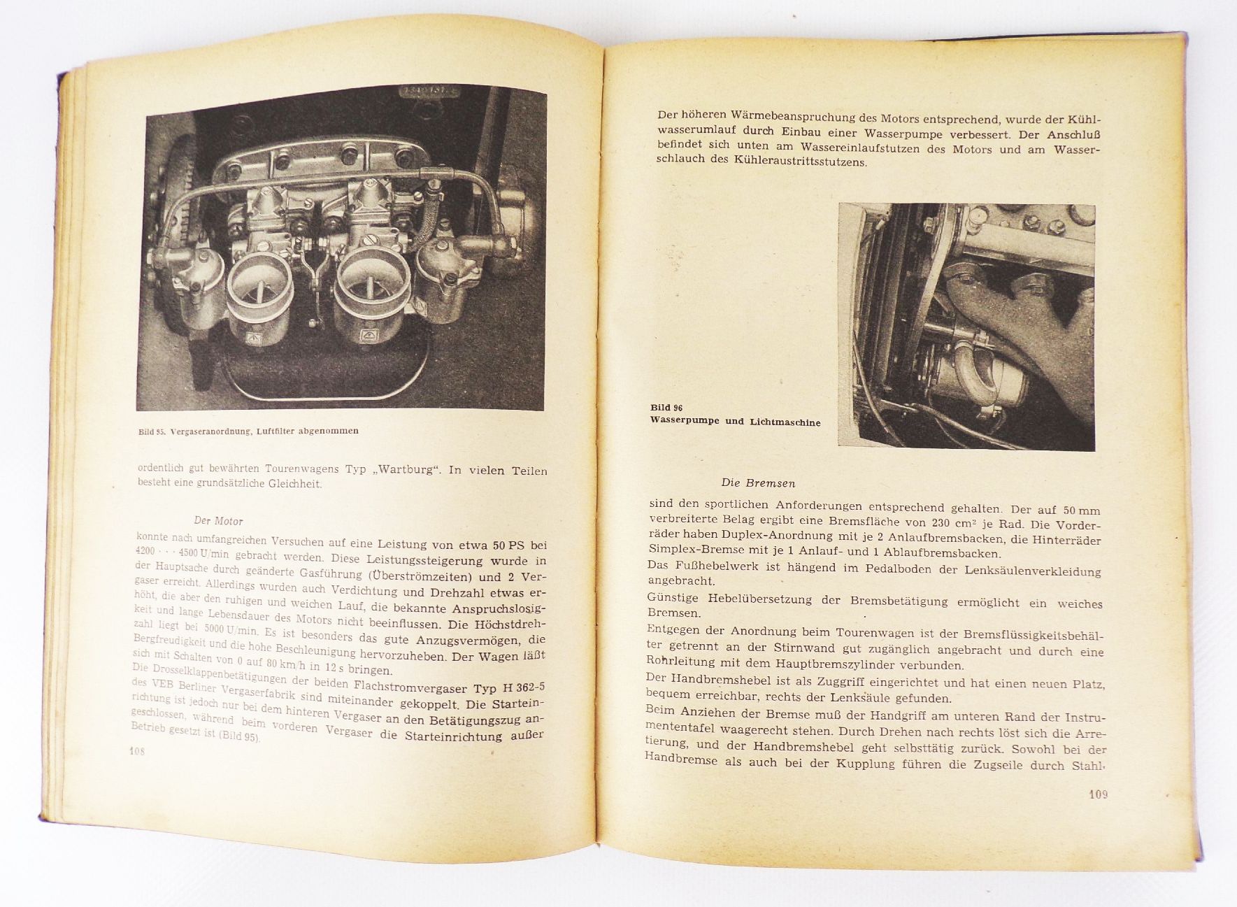 Betriebsanleitung PKW Wartburg Ausgabe 1958 DDR Original 