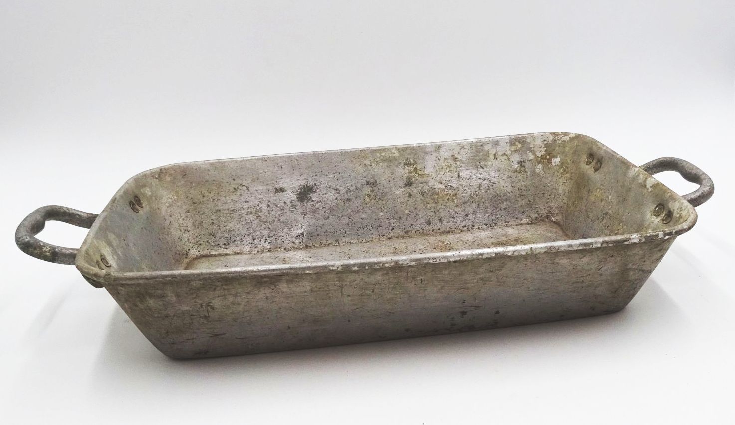 Alte Bratpfanne Brater Aluminium Pflanzgefäß Garten Deko 