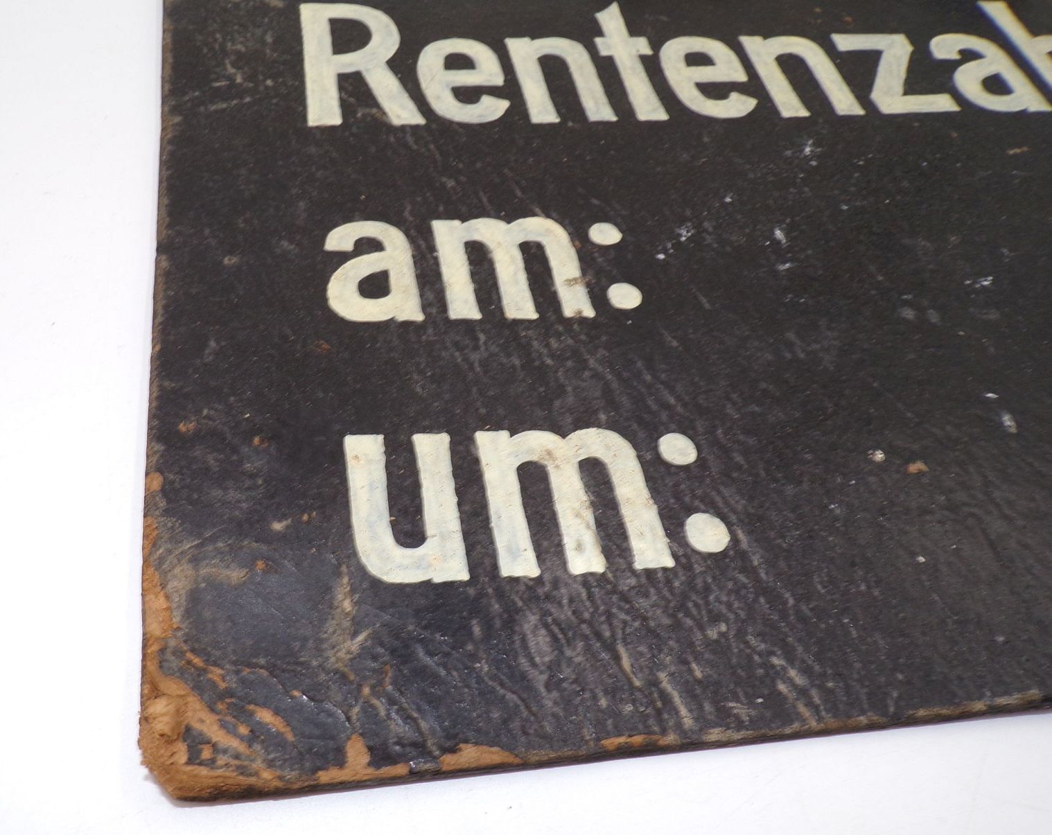 Altes Pappschild Rentenzahlung am um Rente Requisit Scherzartikel Deko Altes Pappschild Rentenzahlung am um Rente Requisit Scherzartikel Deko