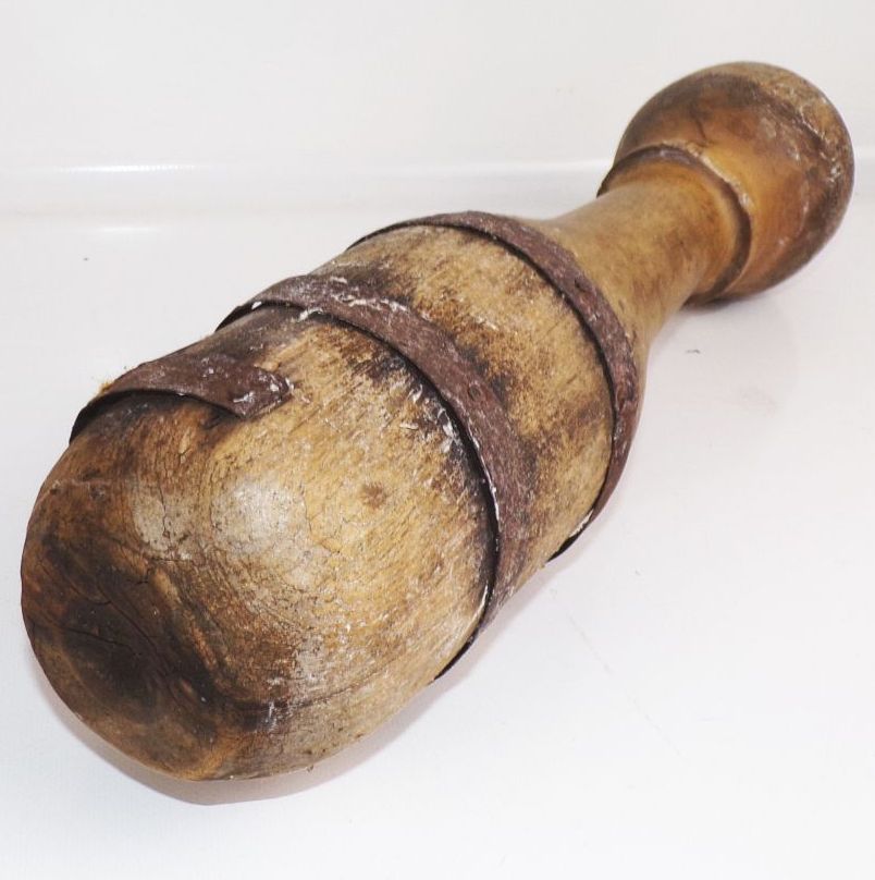 Alter Pin Holzkegel Kegeln Vintage Dekoration