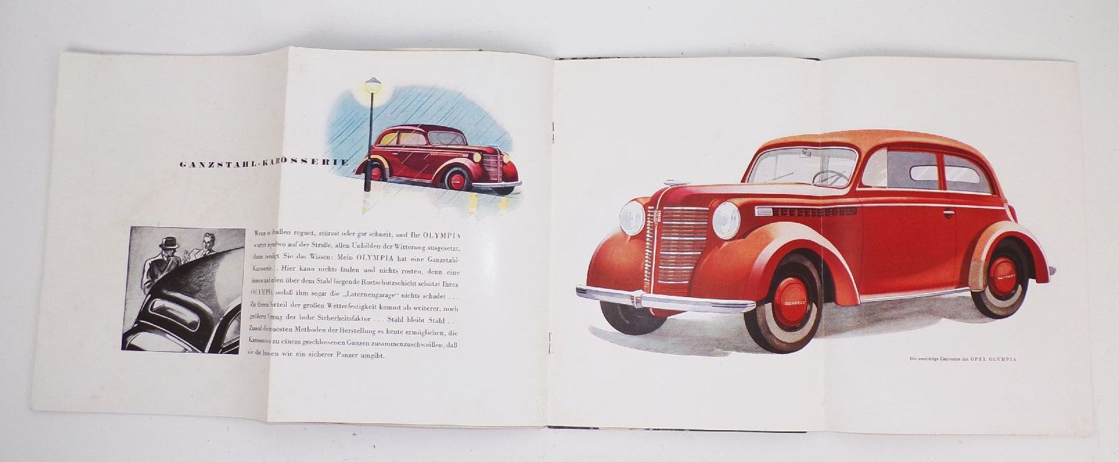 Werbe Broschur Opel Olympia um 1935 Oldtimer 