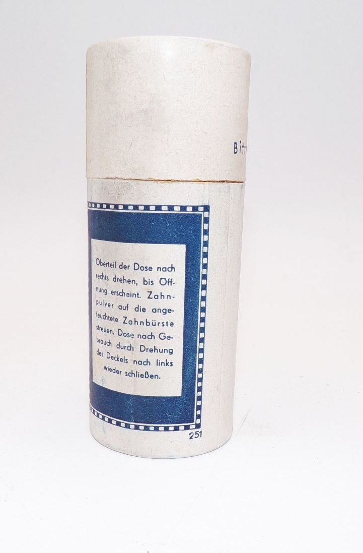 Chlorodont Zahnpulver Leo Werke Dresden N6 Dose mit Inhalt NOS