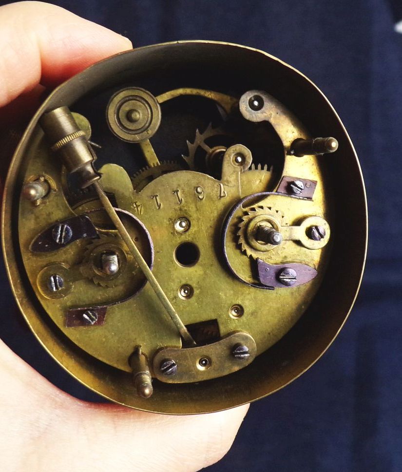 Alter Reisewecker Herzog Görlitz Messing Emaille