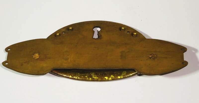 Messing Möbelbeschlag Jugendstil XXL um 1910