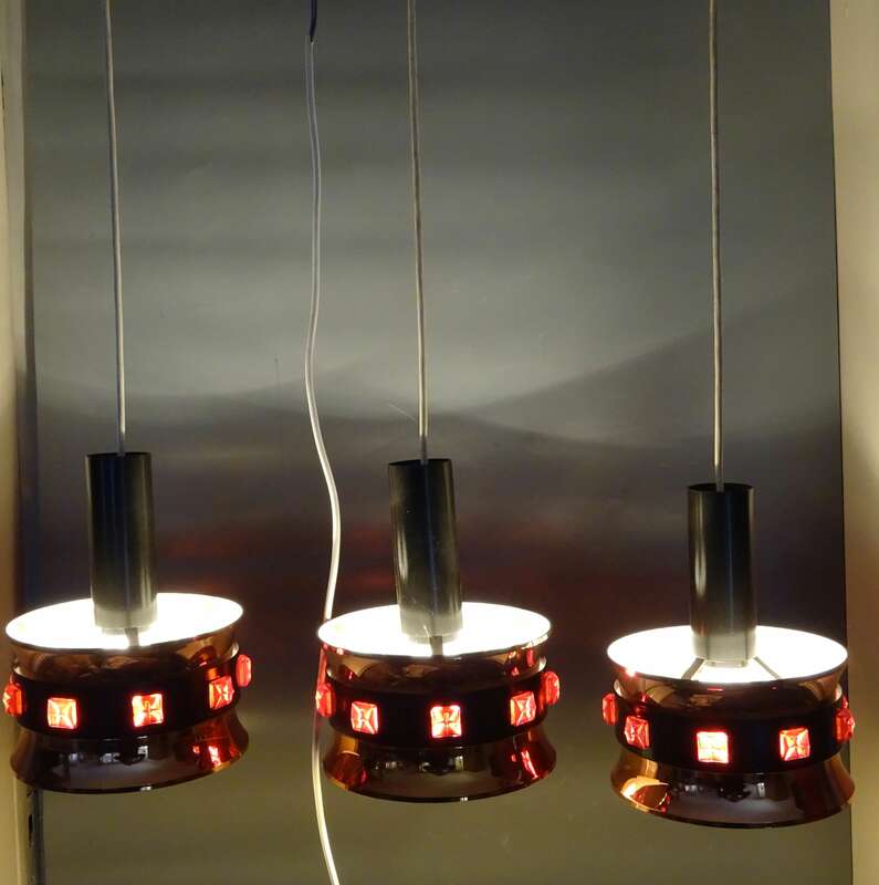 Deckenlampe 3flamig Sputnik Lampe Leuchte Kupfer Design Vintage Pendellampe 