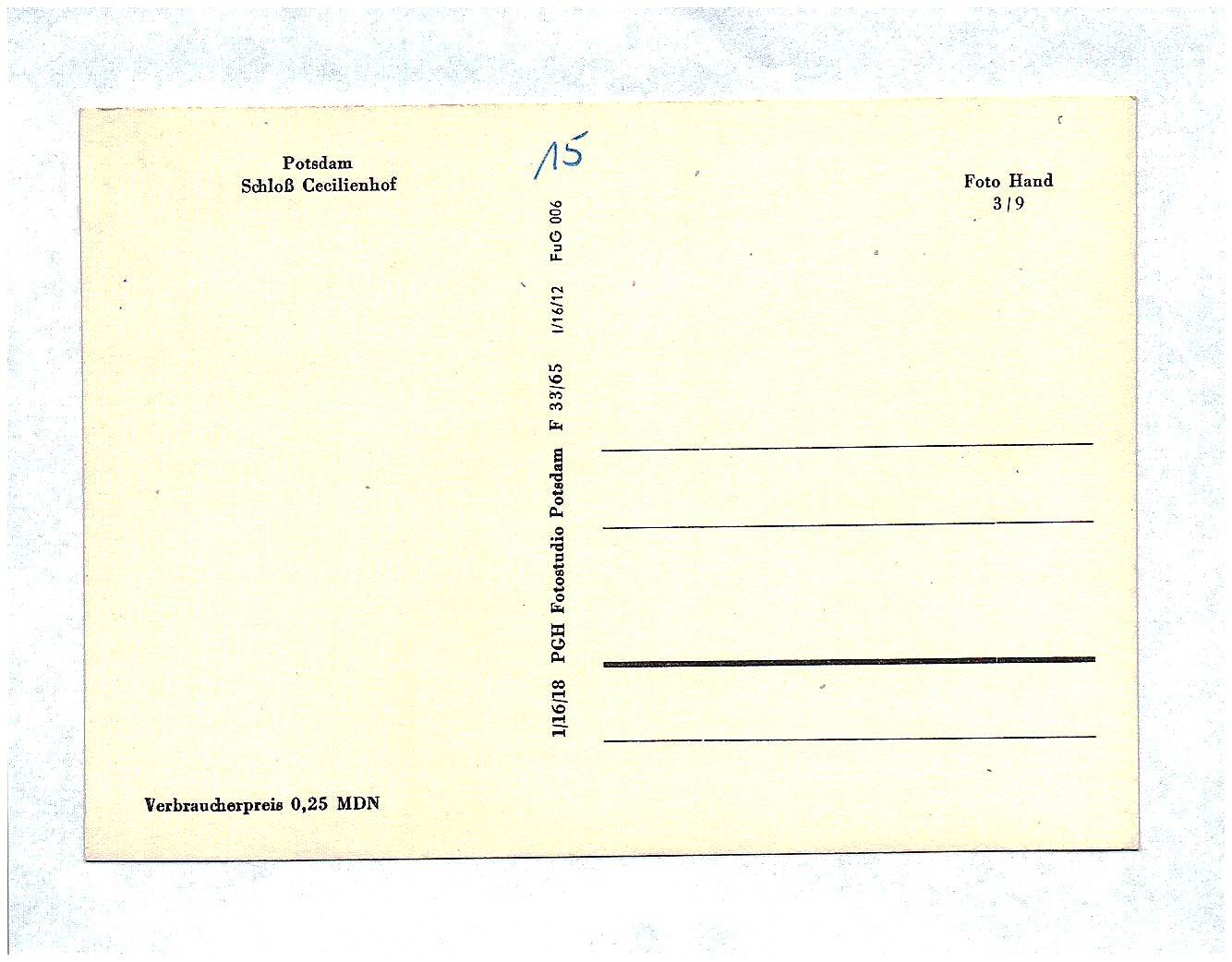 Foto Ak Potsdam Schloß Cecilienhof Foto Ak Potsdam Schloß Cecilienhof