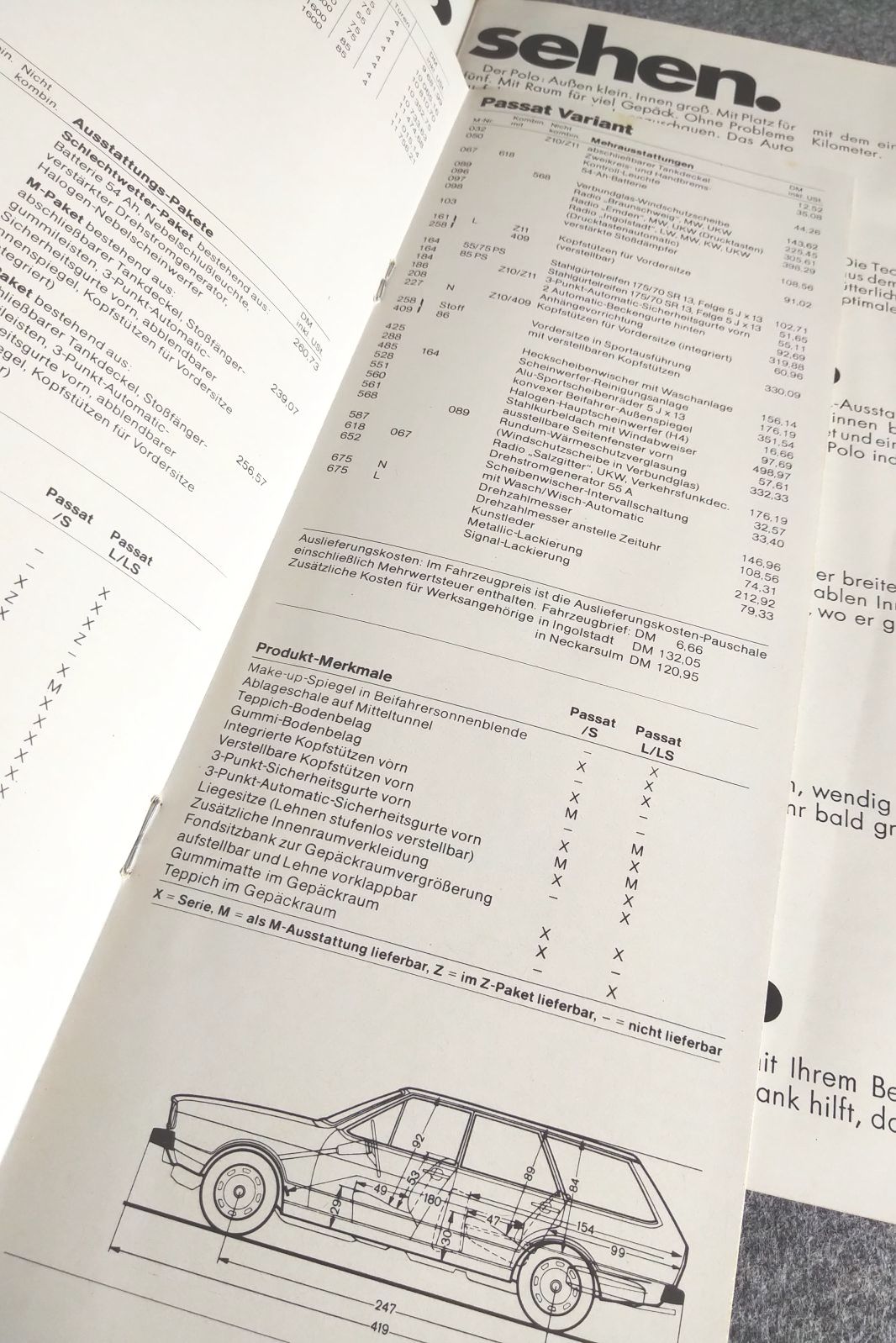 Volkswagen Broschüre Polo VW Auto Werbung 1976 Volkswagen Broschüre Polo VW Auto Werbung 1976