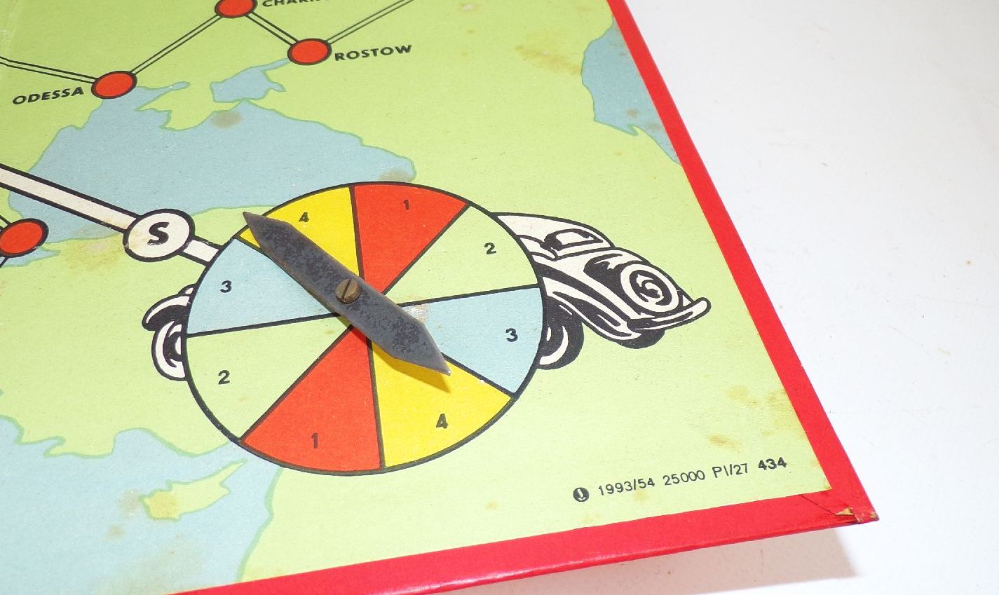 Europa Rundreise Auto Brettspiel WL Spiele altes Gesellschaftsspiel 