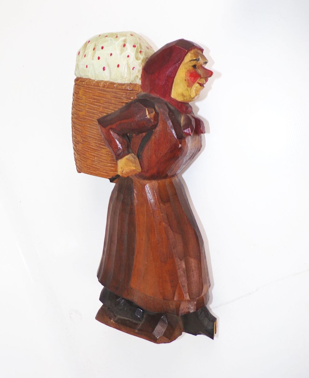 Alte Bauernlampe Deckenleuchte um 1900 geschnitzte Figuren Bauernstube