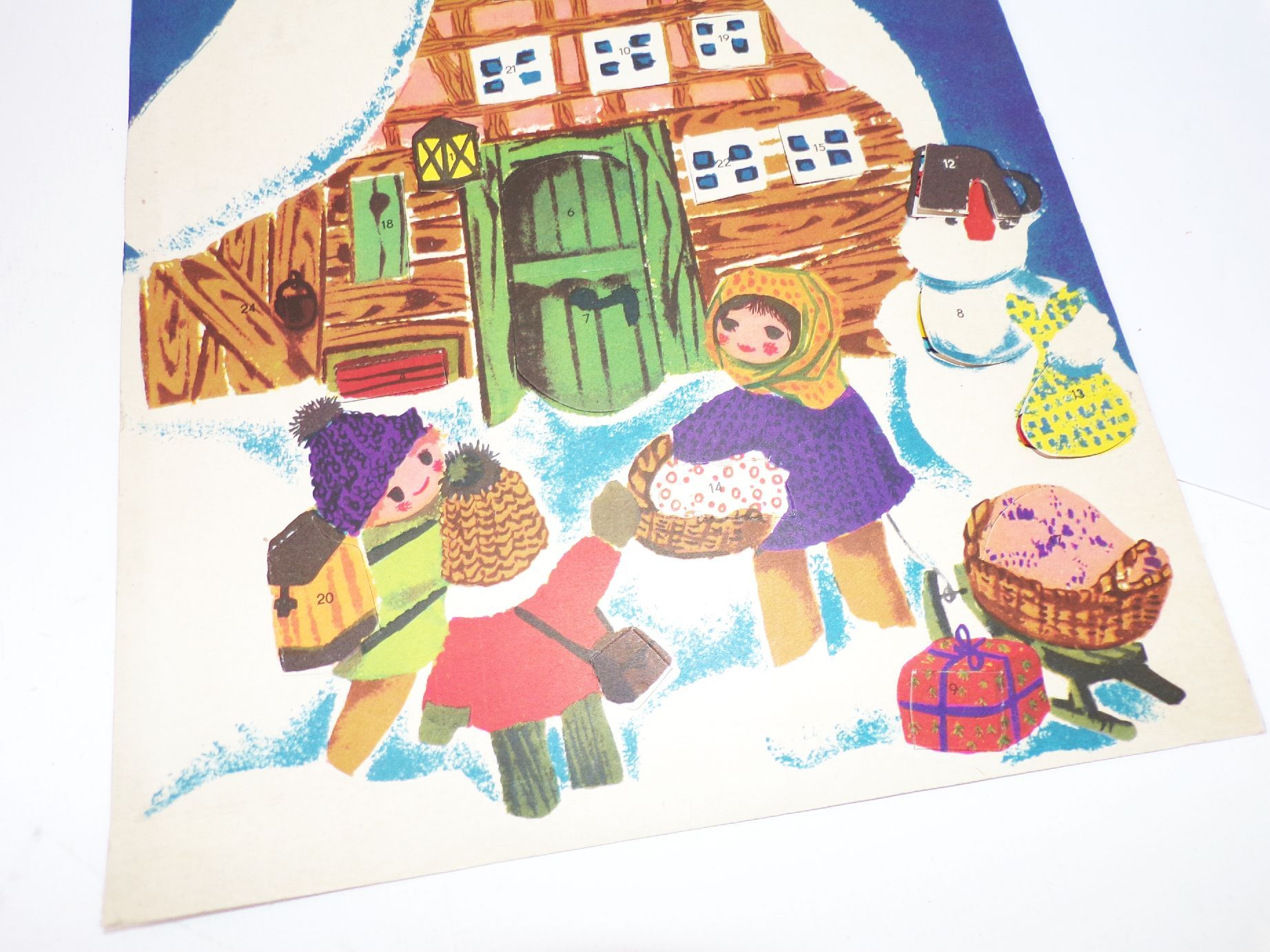 Alter Adventskalender Bild und Heimat Reichenbach 1968 DDR Weihnachten